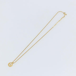 Christian Dior CD Pendant Necklace Metal