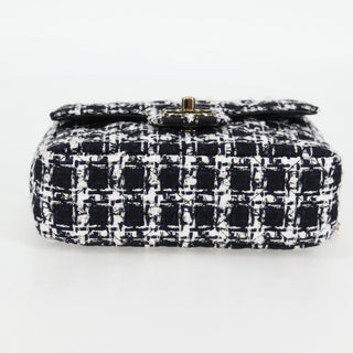Chanel Square Classic Single Flap Bag Quilted Tweed