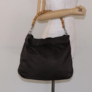 Gucci Vintage Bamboo Shoulder Bag Nylon