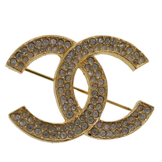 Chanel CC Brooch Metal with Crystals
