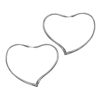 Tiffany & Co. Elsa Peretti Open Heart Earrings Silver 925