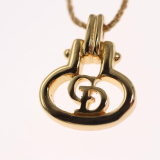 Christian Dior CD Pendant Necklace Metal