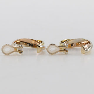 Cartier Trinity Earrings 18K Tricolor Gold with Cultured Pearls