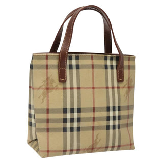 Burberry Top Handle Tote Haymarket Coated Canvas