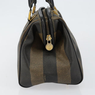 Fendi Vintage Pequin Boston Bag Coated Canvas