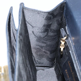 Salvatore Ferragamo Gancini Convertible Top Handle Bag Leather