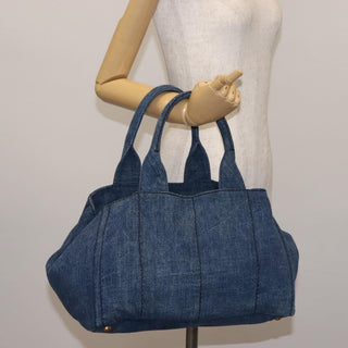 Prada Canapa Convertible Tote Denim