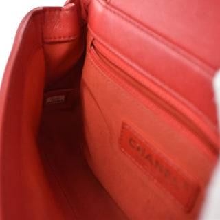 Chanel Mademoiselle Vintage Flap Bag Chevron Sheepskin