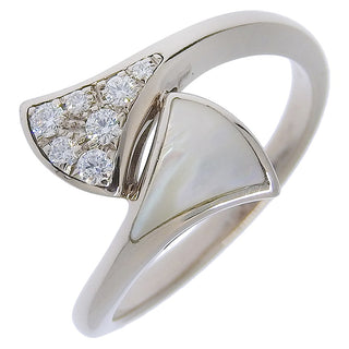 Bvlgari Divas' Dream Ring 18K White Gold with Mother of Pearl and Diamonds