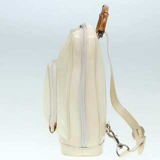 Gucci Vintage Bamboo Backpack Nylon and Patent Leather