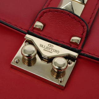 Valentino Garavani Rolling Rockstud Glam Lock Shoulder Bag Leather