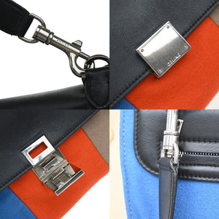 Celine Multicolor Trapeze Bag Leather and Felt