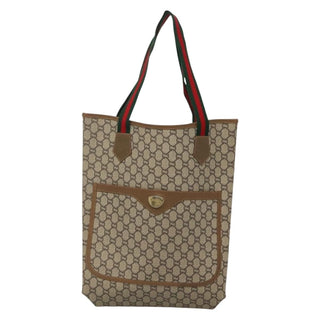 Gucci Vintage Web Strap Tote GG Coated Canvas