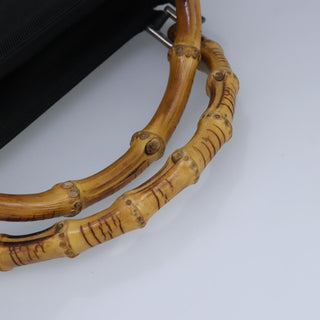 Gucci Bamboo Zip Pouch Nylon & Leather