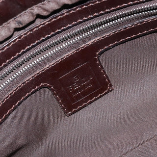 Fendi Vintage Pocket Shoulder Bag Zucca Canvas