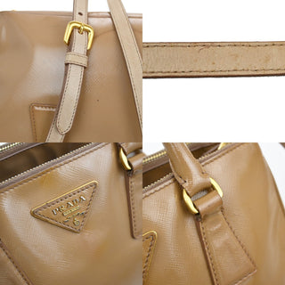 Prada Galleria Double Zip Tote Patent leather