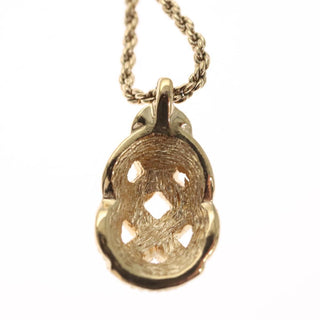 Christian Dior CD Pendant Necklace Metal