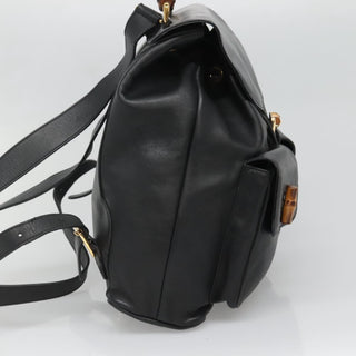 Gucci Vintage Bamboo Backpack Leather