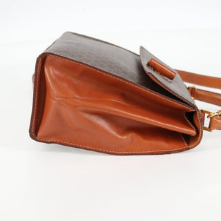 Celine Vintage Convertible Top Handle Bag Macadam Coated Canvas