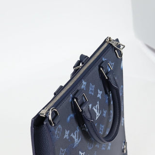 Louis Vuitton Sac Plat Zipped Bag Limited Edition Monogram Ink Watercolor Leather