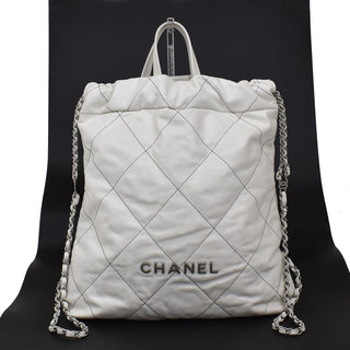 Chanel 22 Chain Backpack Quilted Calfskin