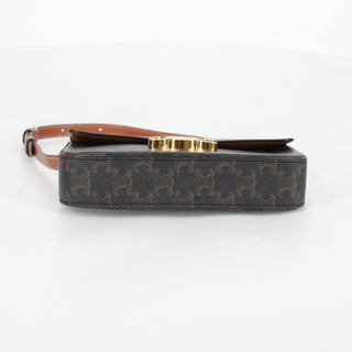 Celine Triomphe East-West Shoulder Bag Triomphe Coated Canvas