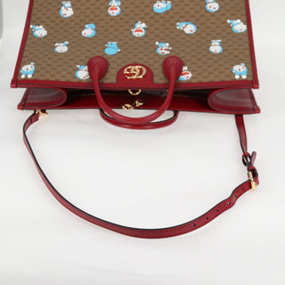 Gucci Doraemon Tote Printed Mini GG Coated Canvas