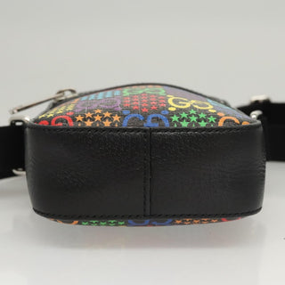 Gucci Front Zip Messenger Bag Psychedelic Print GG Coated Canvas