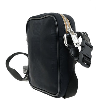 Fendi Logo Patch Messenger Bag Pequin Nylon