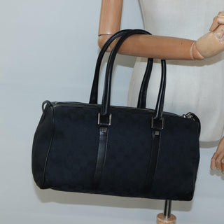 Gucci Vintage Zip Boston Bag GG Canvas