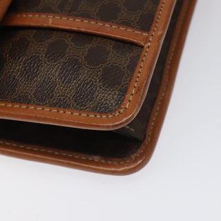 Celine Vintage Macadam Shoulder Bag Canvas and Leather