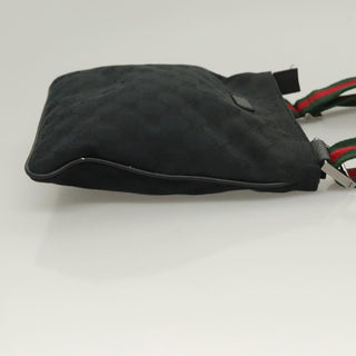 Gucci Web Strap Zip Messenger Bag GG Canvas