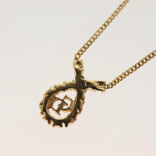 Christian Dior CD Pendant Necklace Gold-plated
