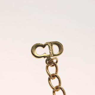 Christian Dior CD Round Pendant Necklace Metal and Crystals