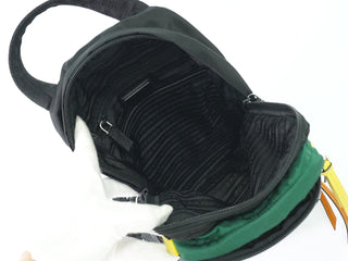 Prada Sling Backpack Printed Tessuto