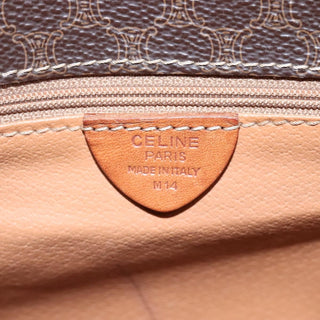 Celine Vintage Macadam Shoulder Bag Canvas and Leather