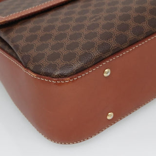 Celine Vintage Convertible Top Handle Bag Macadam Coated Canvas