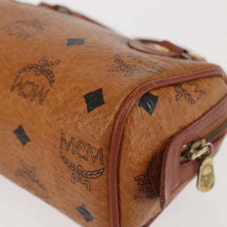 MCM Visetos Handbag Canvas and Leather