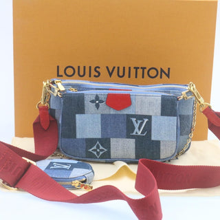 Louis Vuitton Multi Pochette Accessoires Damier and Monogram Patchwork Denim