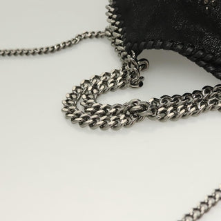 Stella McCartney Falabella Fold Over Crossbody Bag Studded Shaggy Deer