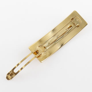 Chanel Barrettes Logo Chanel Plated Gold