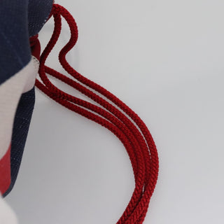 Gucci Logo Drawstring Backpack Striped Canvas