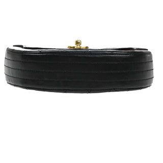 Chanel Vintage Half Moon Flap Bag Quilted lambskin