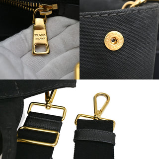Prada Canapa Convertible Tote Canvas