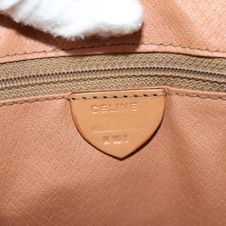 Celine Vintage Drawstring Flap Backpack Macadam Coated Canvas