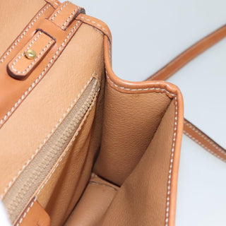 Celine Vintage Macadam Shoulder Bag Canvas and Leather