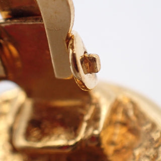 Chanel Vintage Round CC Clip-On Earrings Metal