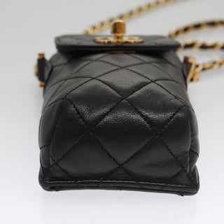 Chanel CC Phone Pouch with Chain Quilted Lambskin