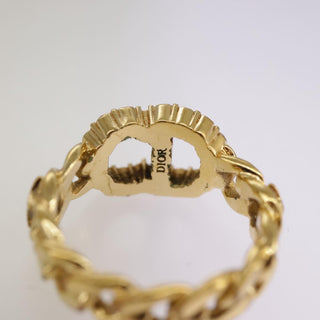 Christian Dior CD ring Metal and Crystals