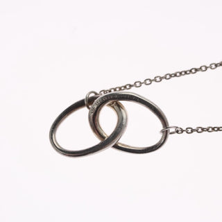 Tiffany & Co. Elsa Peretti Double Loop Pendant Necklace Silver 925